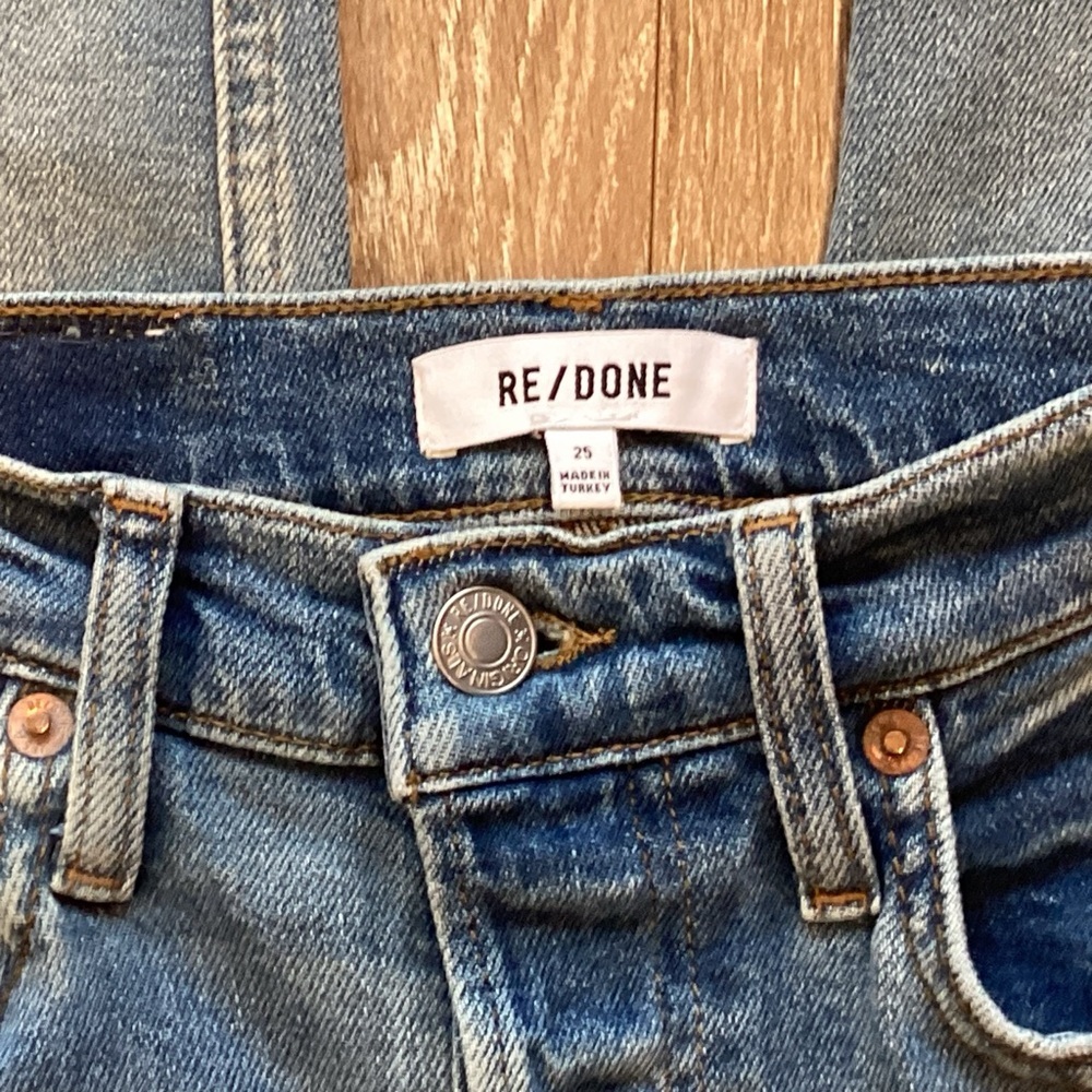 Re/Done Mid Rise Stovepipe Comfort Stretch Jeans - Picture 8 of 11